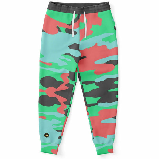 Watermelon Mint Eco-Poly Camo Unisex Joggers