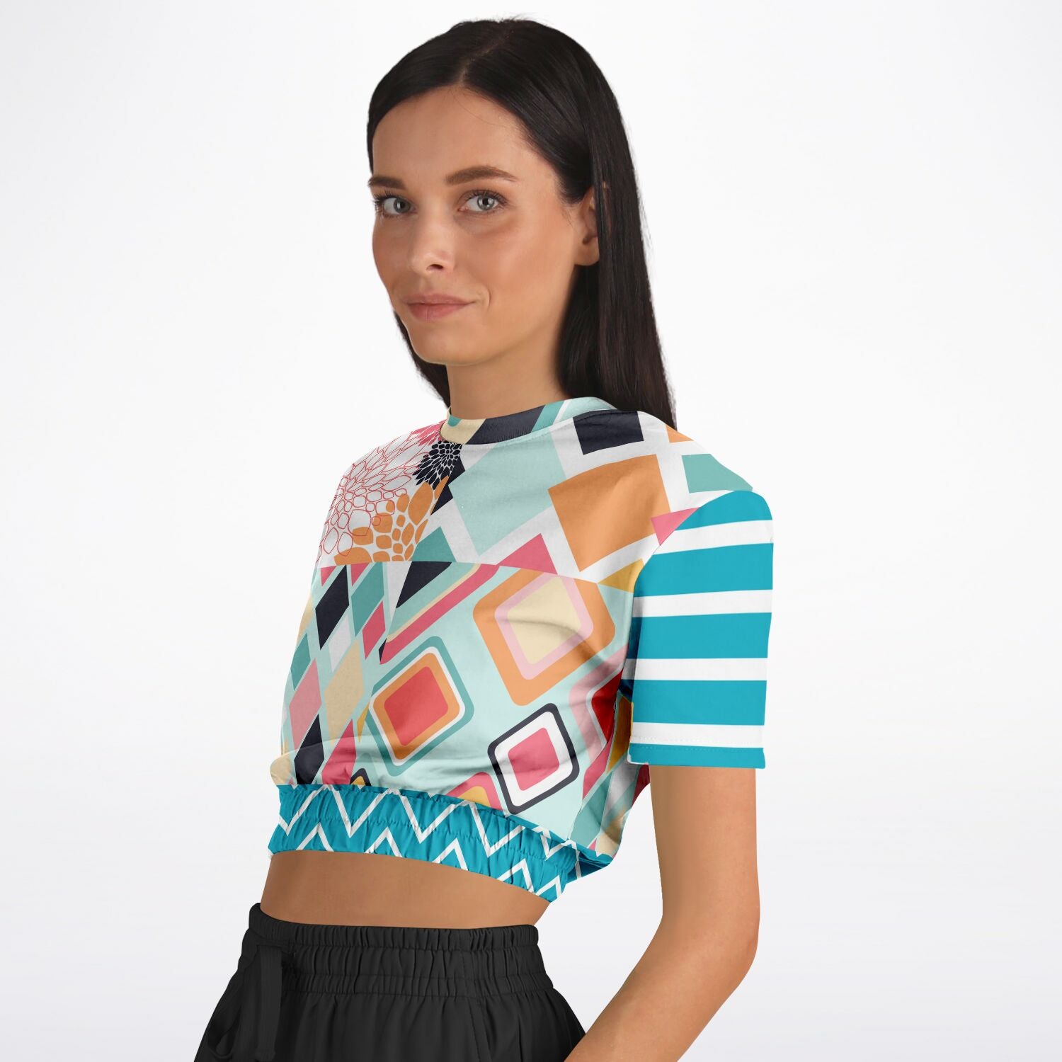 Mums the Word Eco-Poly Short Sleeve Cropped Pullover
