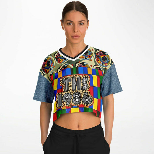 Picasso Primary Geometric THS 1986 Eco-Poly Crop Jersey