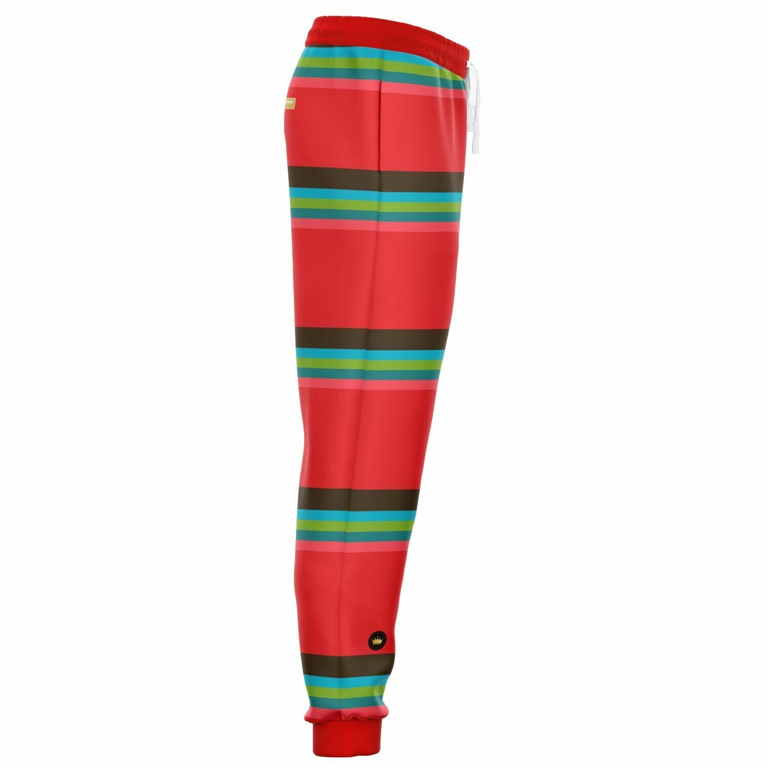 Watermelon Crush Rugby Stripe Eco-Poly Unisex Joggers