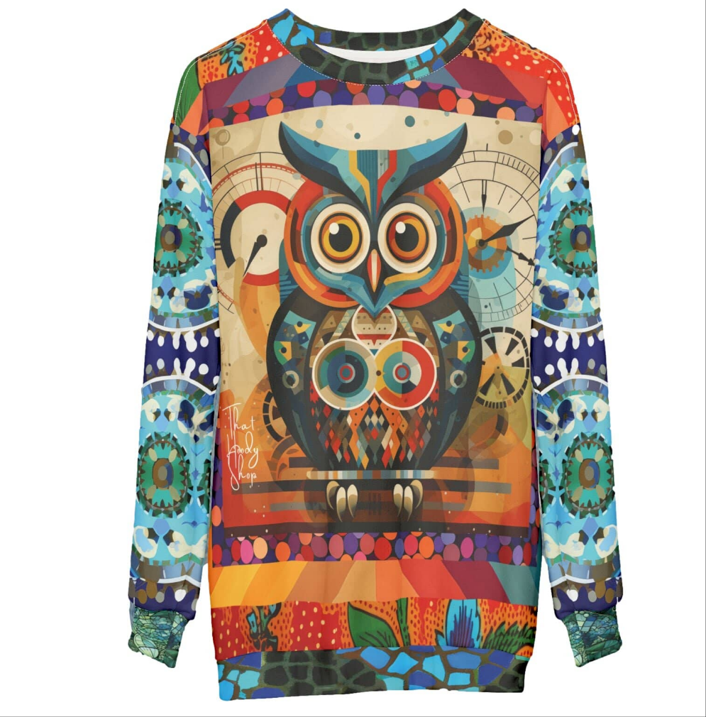 The Owls Have IT Steampunk Design Unisex Sweatshirt (Gold Label)