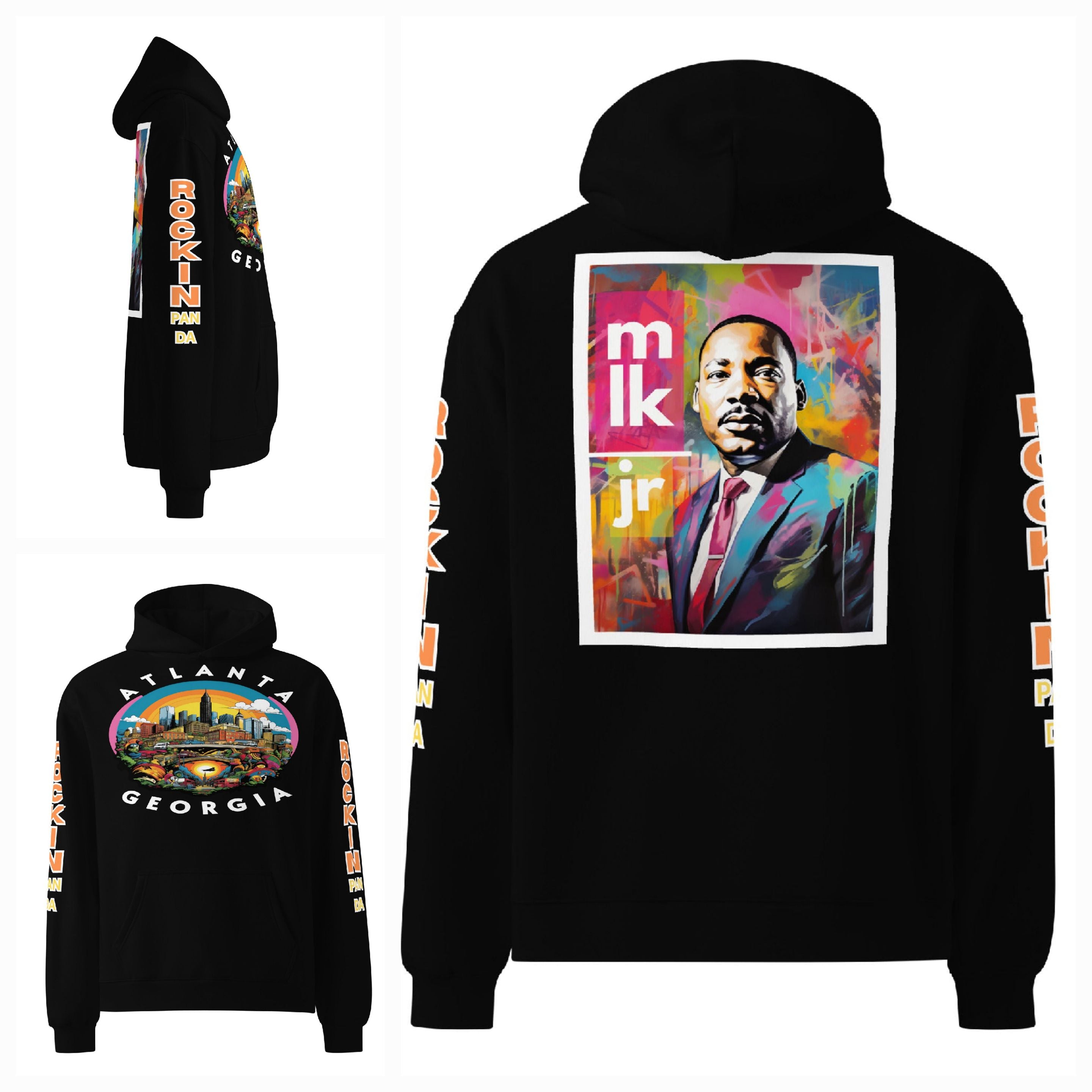 MLK Atlanta Cityscape Unisex Oversized Hoodie