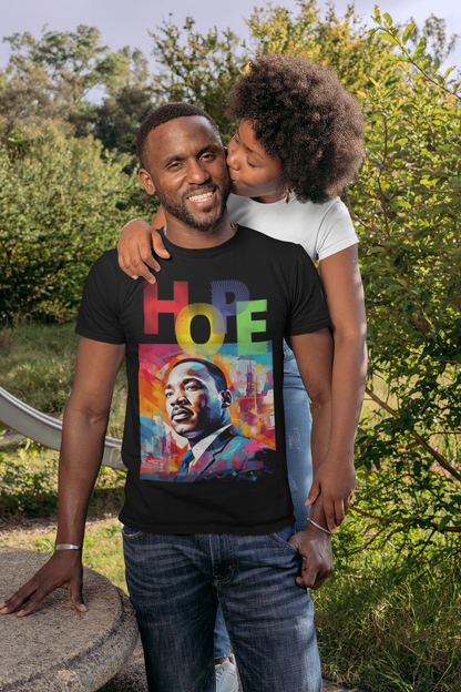 MLK Jr Hope Graffiti Art Unisex Short Sleeve Tee