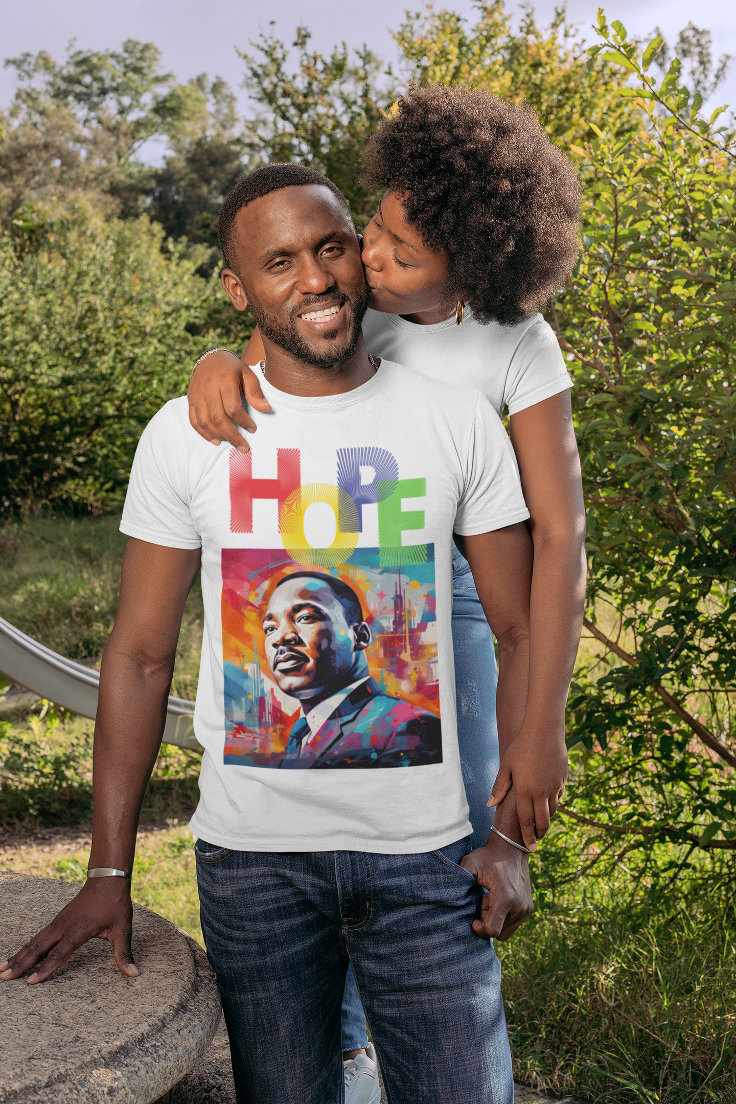 MLK Jr Hope Graffiti Art Unisex Short Sleeve Tee