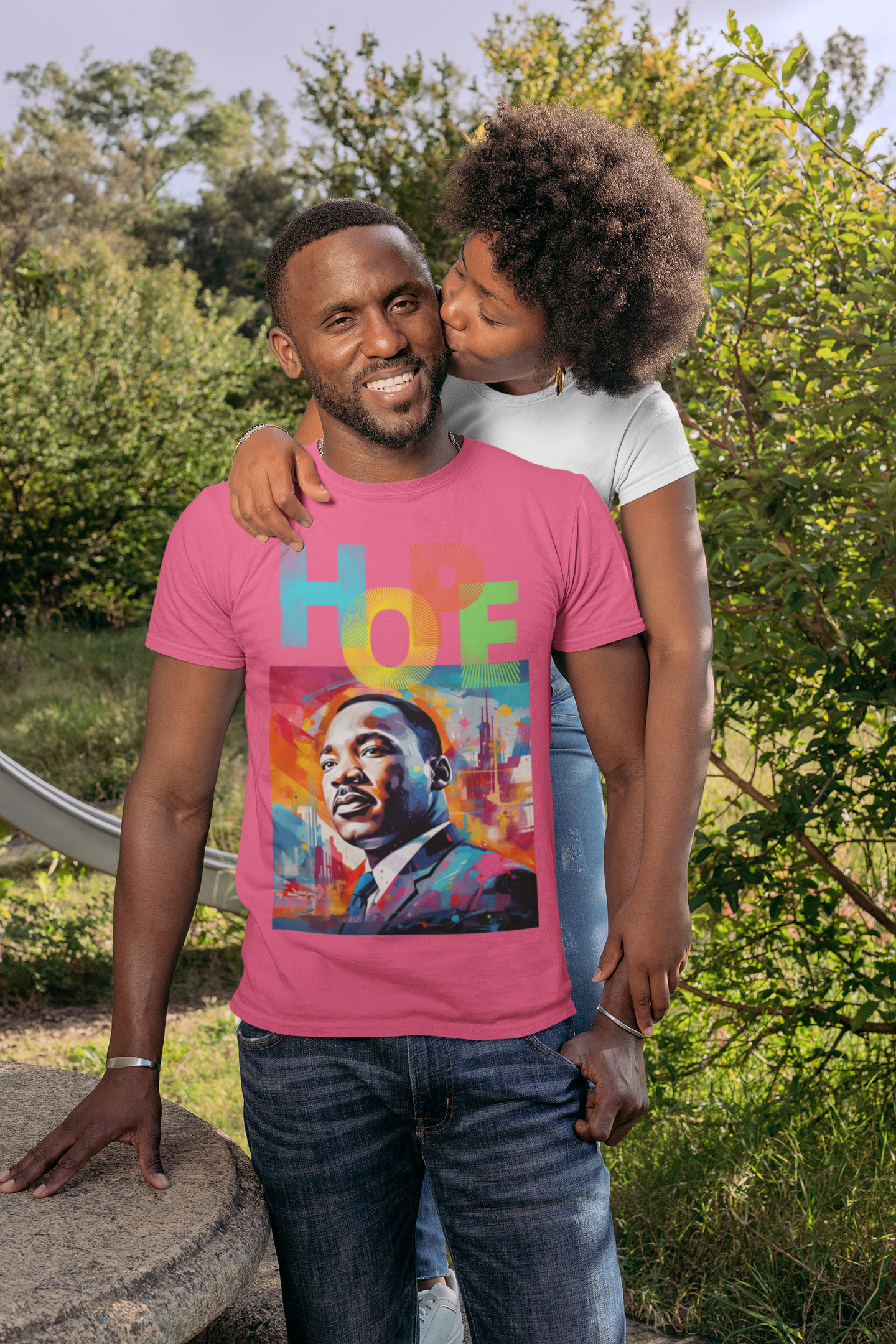 MLK Jr Hope Graffiti Art Unisex Short Sleeve Tee