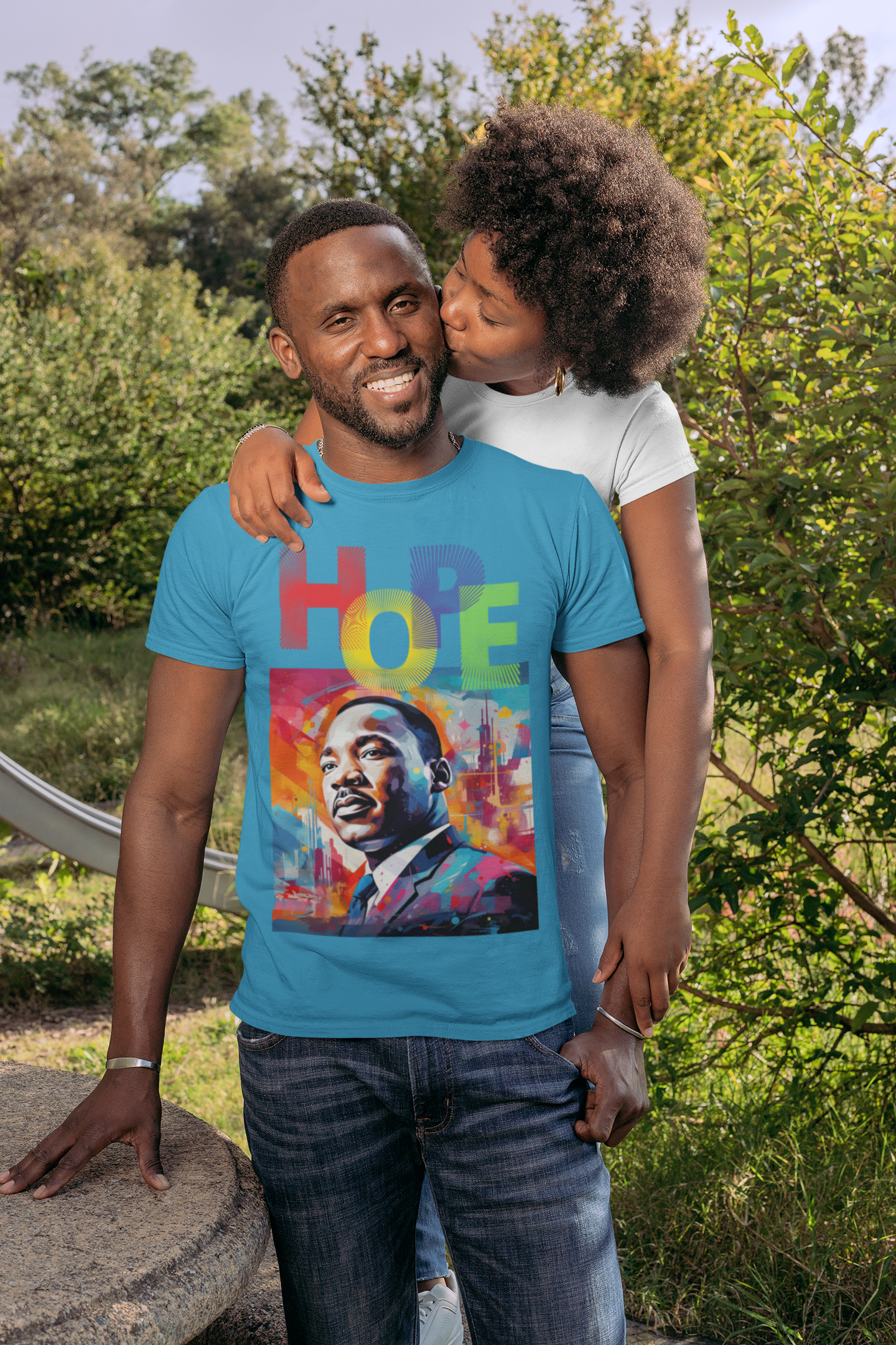 MLK Jr Hope Graffiti Art Unisex Short Sleeve Tee