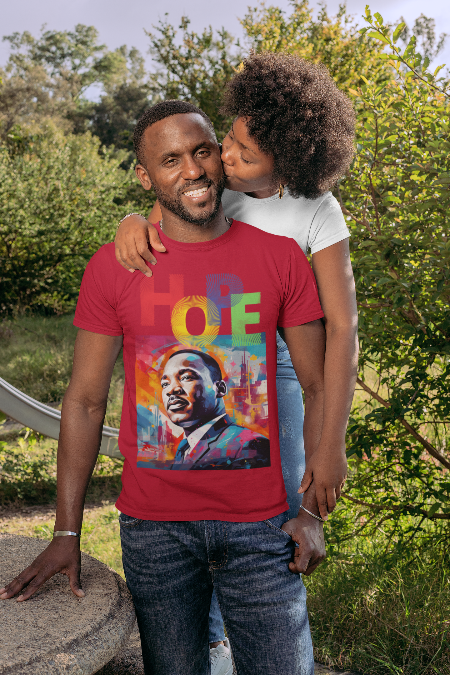 MLK Jr Hope Graffiti Art Unisex Short Sleeve Tee