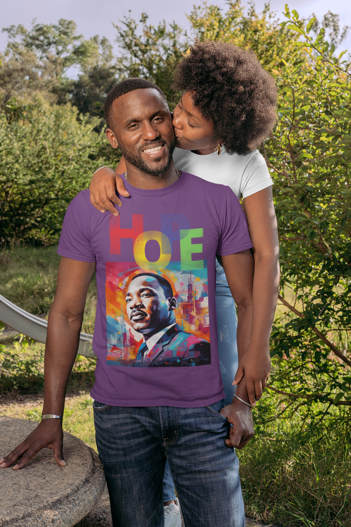 MLK Jr Hope Graffiti Art Unisex Short Sleeve Tee