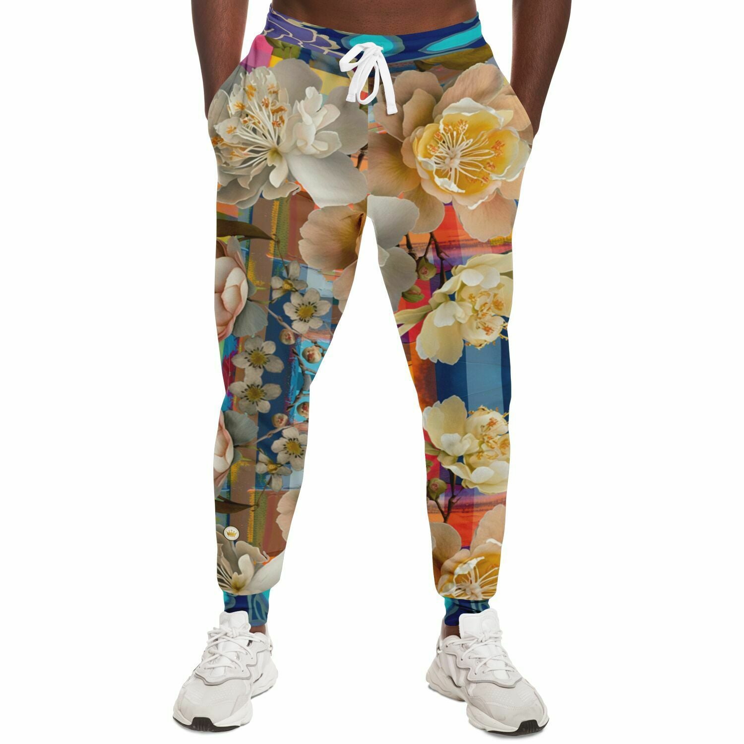 Arcángel Remiel Angel Floral Patchwork Eco-Poly Joggers unisex 