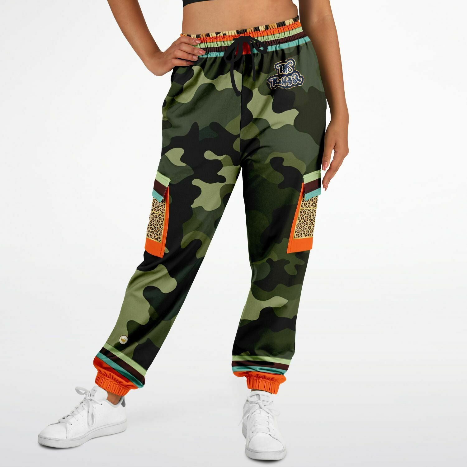 Government Issued Green Camo LUXE Eco-Poly Unisex Cargo Joggers