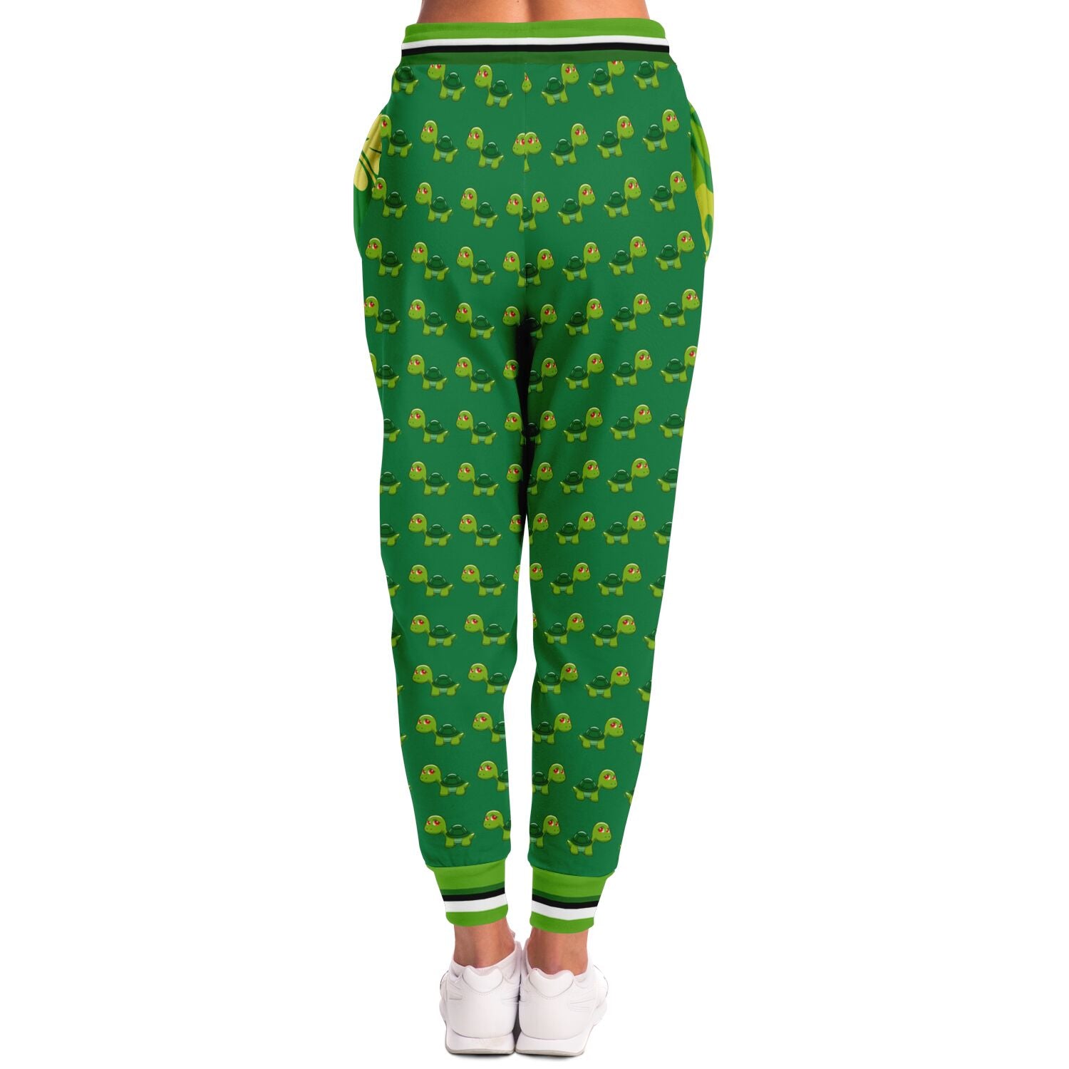 Green Acres Turtle Cluster en joggers unisex de eco-poliéster verde 