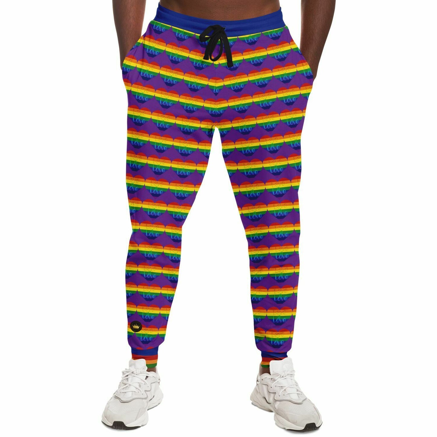Love is Love in Purple Grape Eco-Poly Unisex Joggers