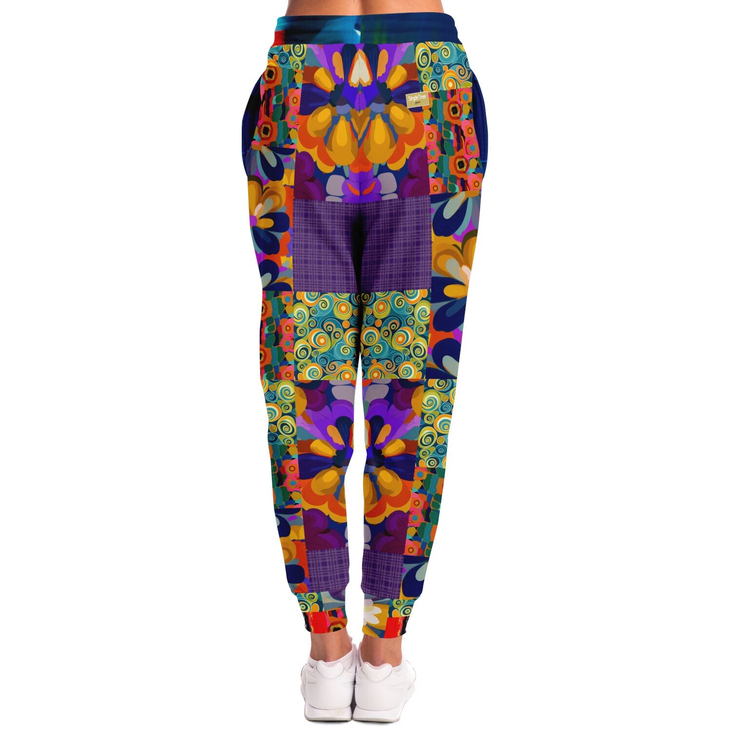 Blue Girl Trinidad Floral Patchwork Eco-Poly Unisex Joggers