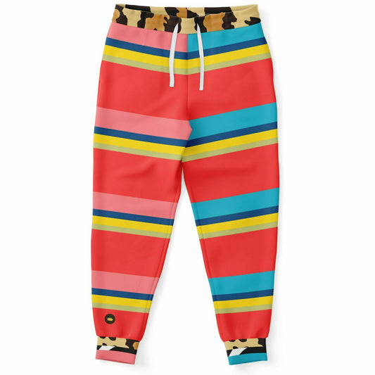 Joggers unisex de poliéster ecológico a rayas de South Beach Rugby 