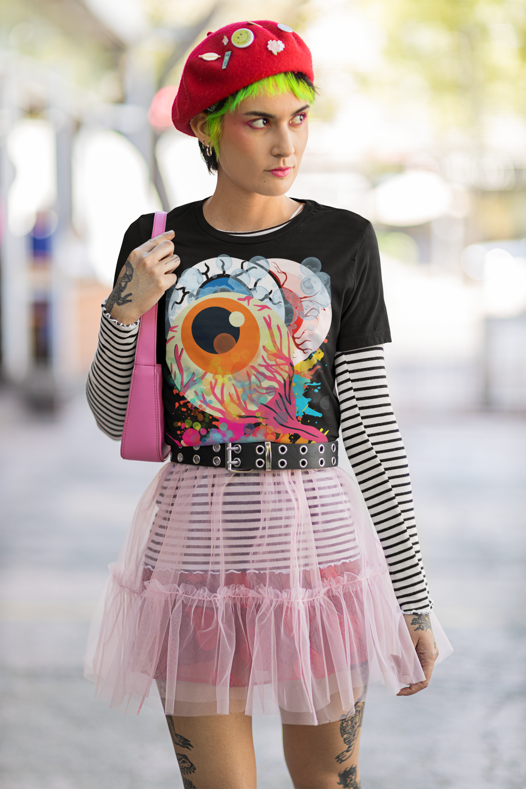 Eyes in Abstract Short Sleeve Unisex Tee