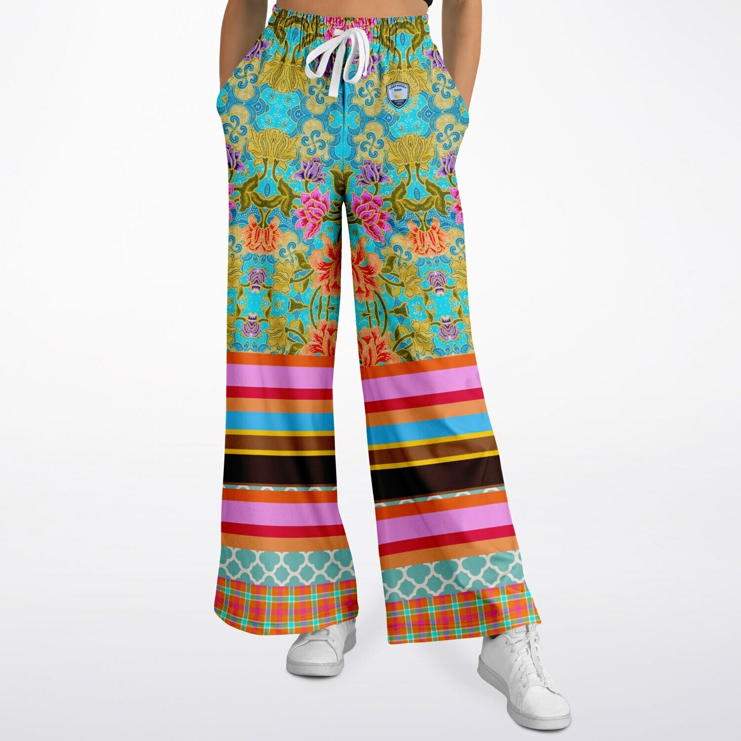 Age of Aquarius Rugby Stripe Eco-Poly Wide Leg Pants