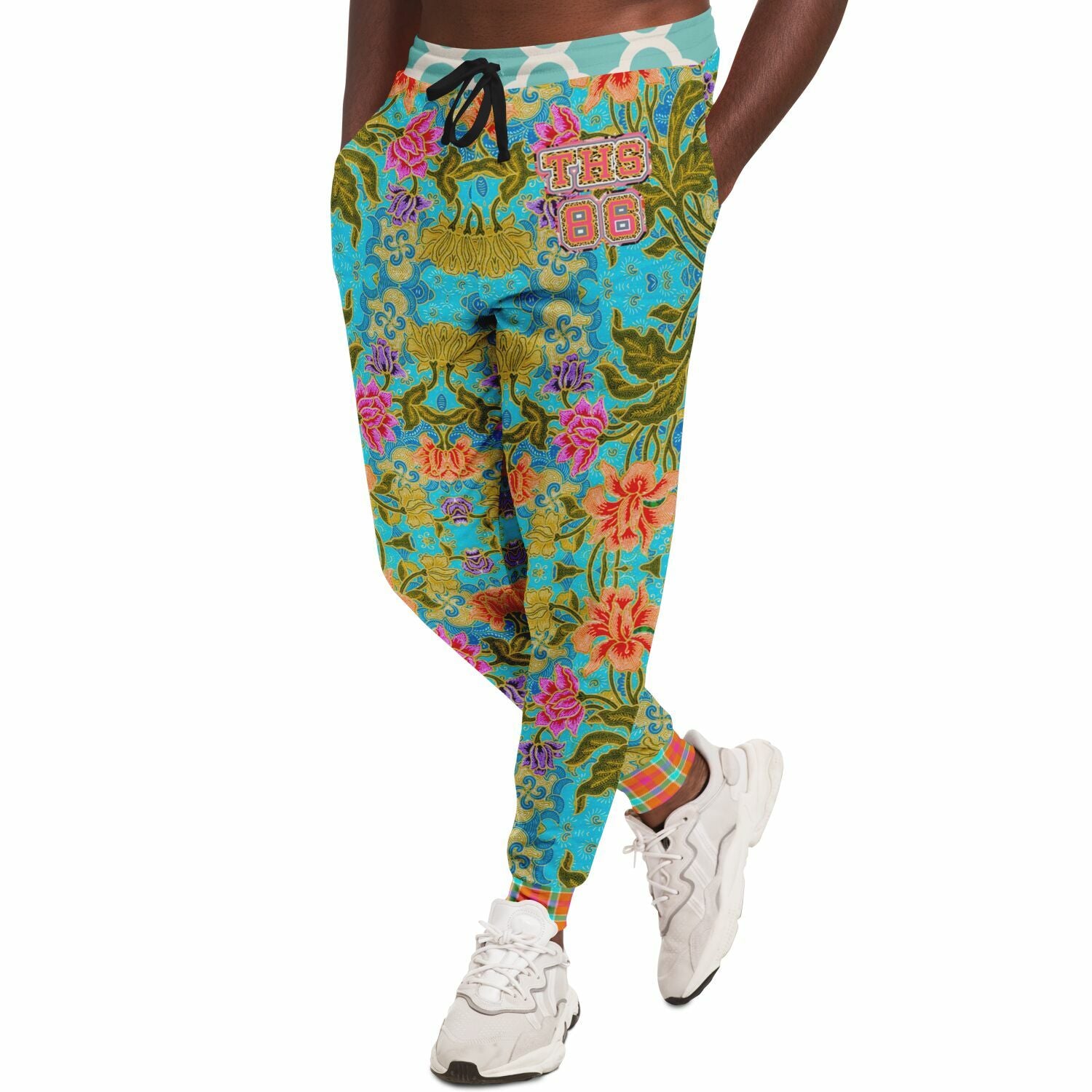 Age of Aquarius Batik Floral Eco-Poly Joggers