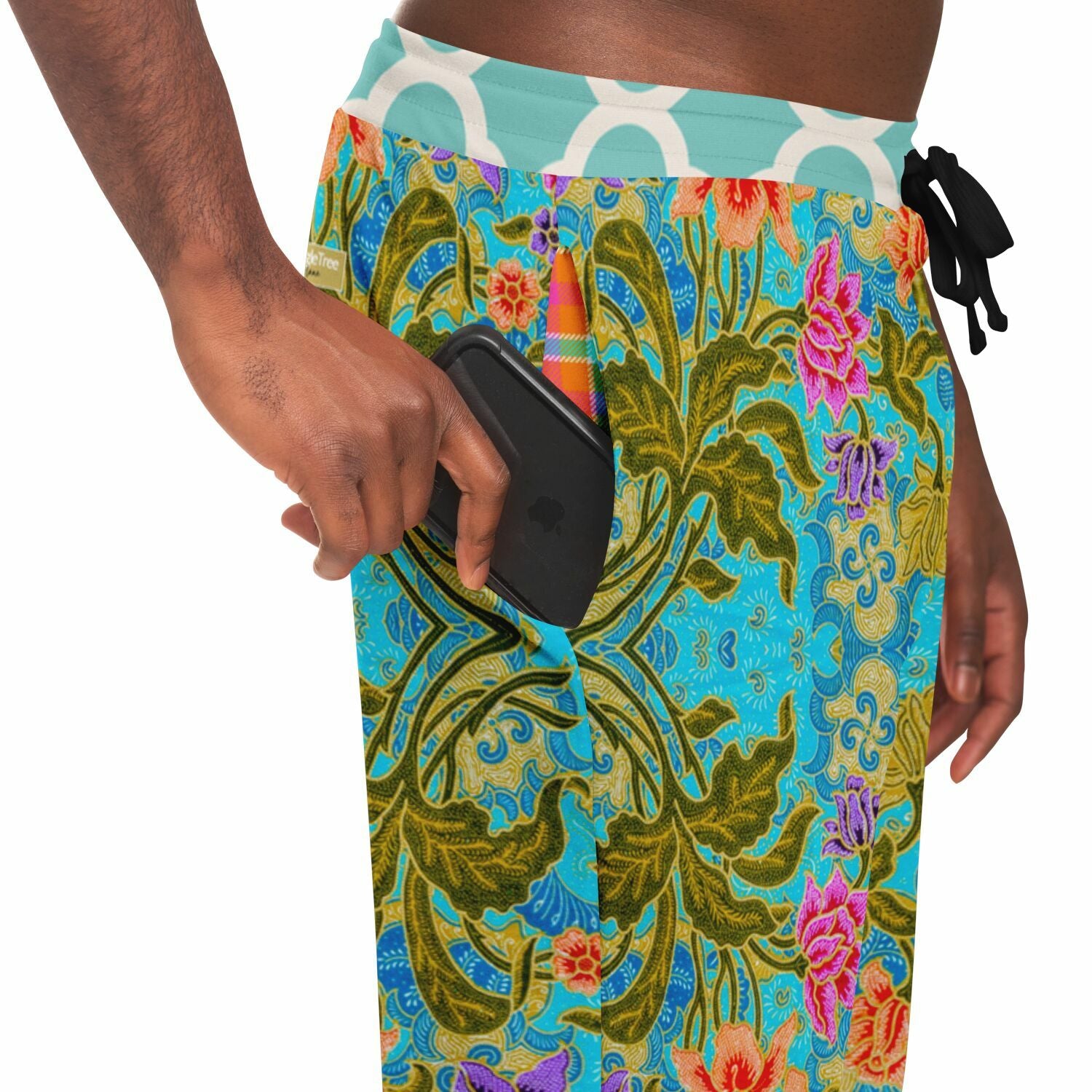 Age of Aquarius Batik Floral Eco-Poly Joggers