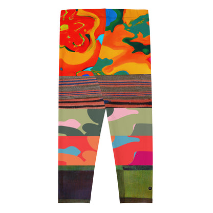 Leggings capri de camuflaje a rayas florales de Brother Man sobrenatural