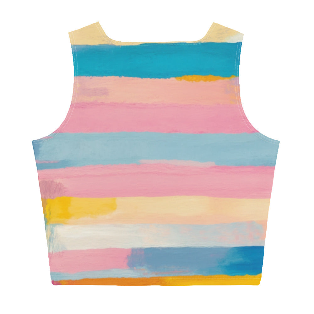 Archangel Gabriel Pastel Striped Crop Tank Top