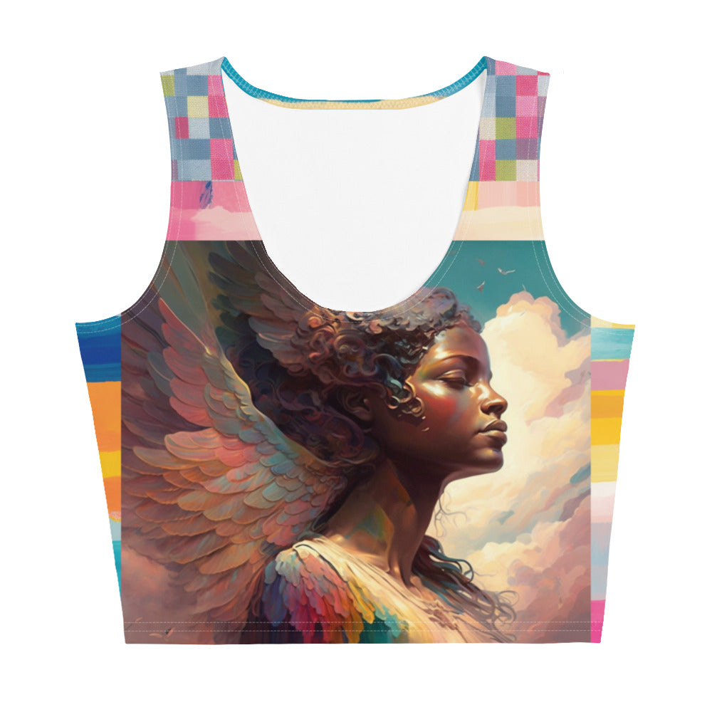 Archangel Gabriel Pastel Striped Crop Tank Top