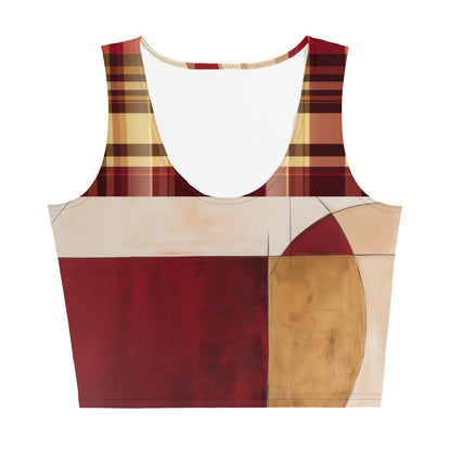 Ruby Slippers Abstract Colorblock Crop Tank Top