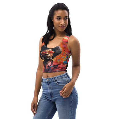 Supernatural Brother Man Mosaic Tile Print Crop Tank Top