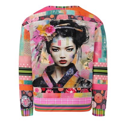 China Girl in Pink Eco-Poly Summer Weight Unisex Sweatshirt