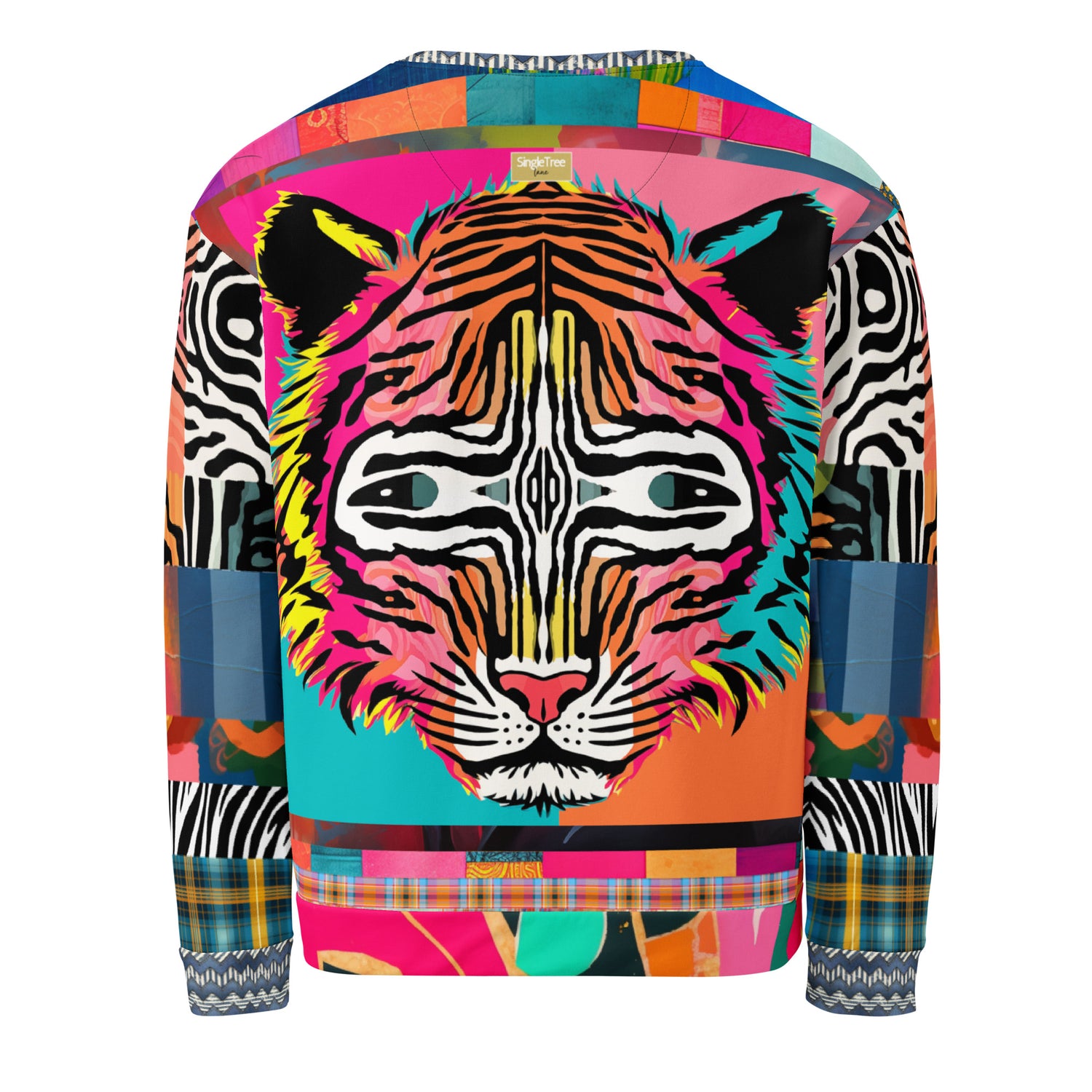 Tiger in Colorful Carnivale Eco-Poly Unisex Sweatshirt