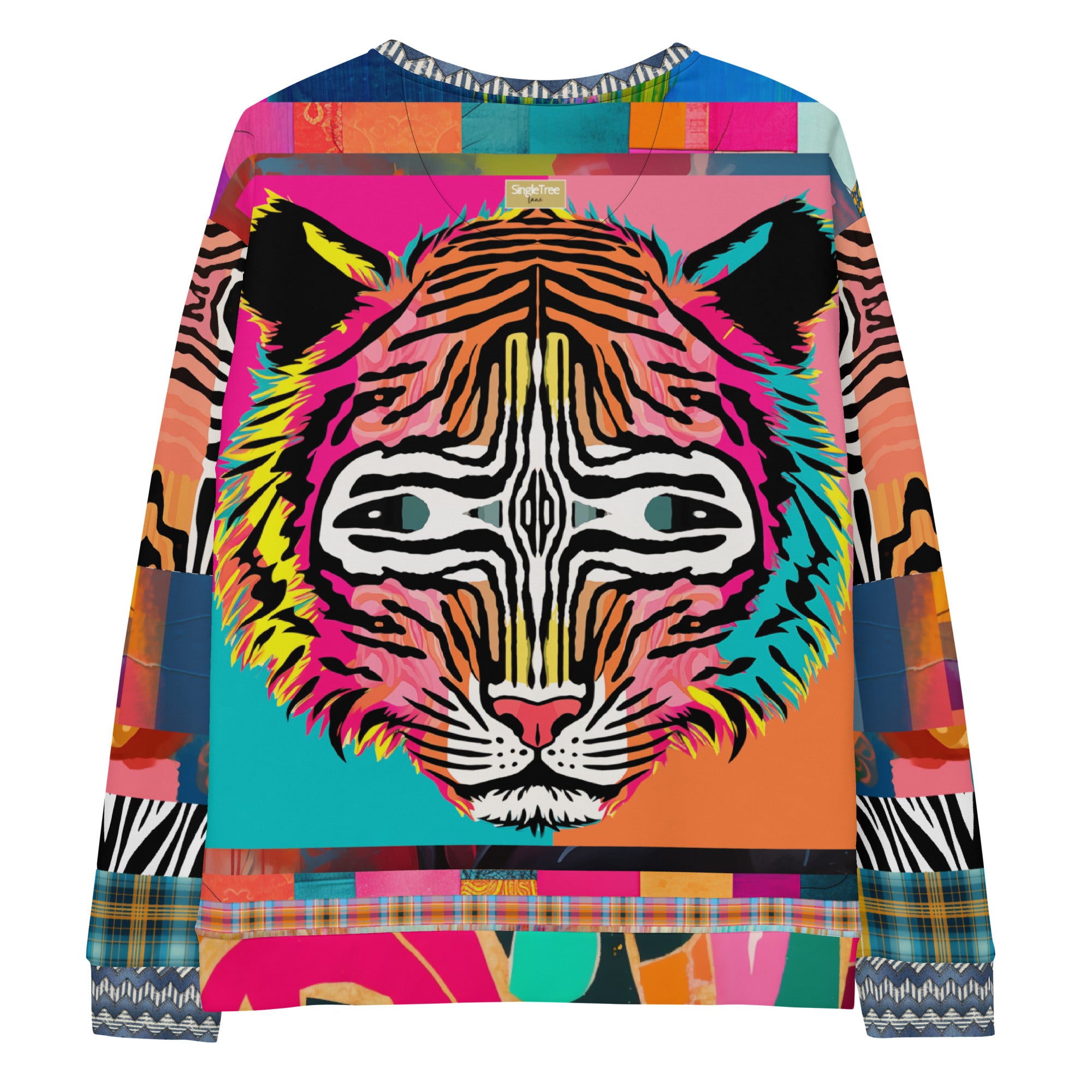 Tiger in Colorful Carnivale Eco-Poly Unisex Sweatshirt