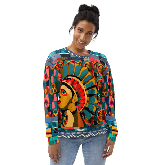 Native Chief in Abstract Eco-Poly Summer Weight Unisex Sweatshirt