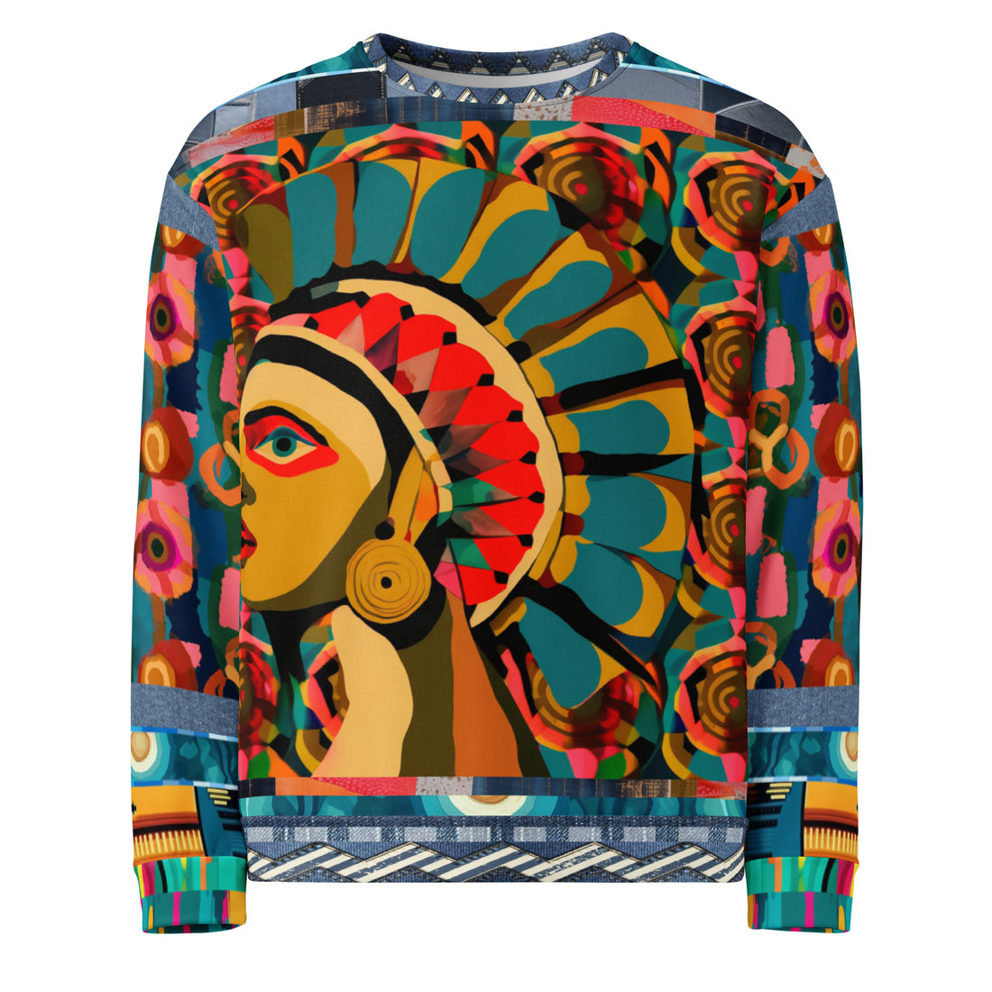 Native Chief in Abstract Eco-Poly Summer Weight Unisex Sweatshirt