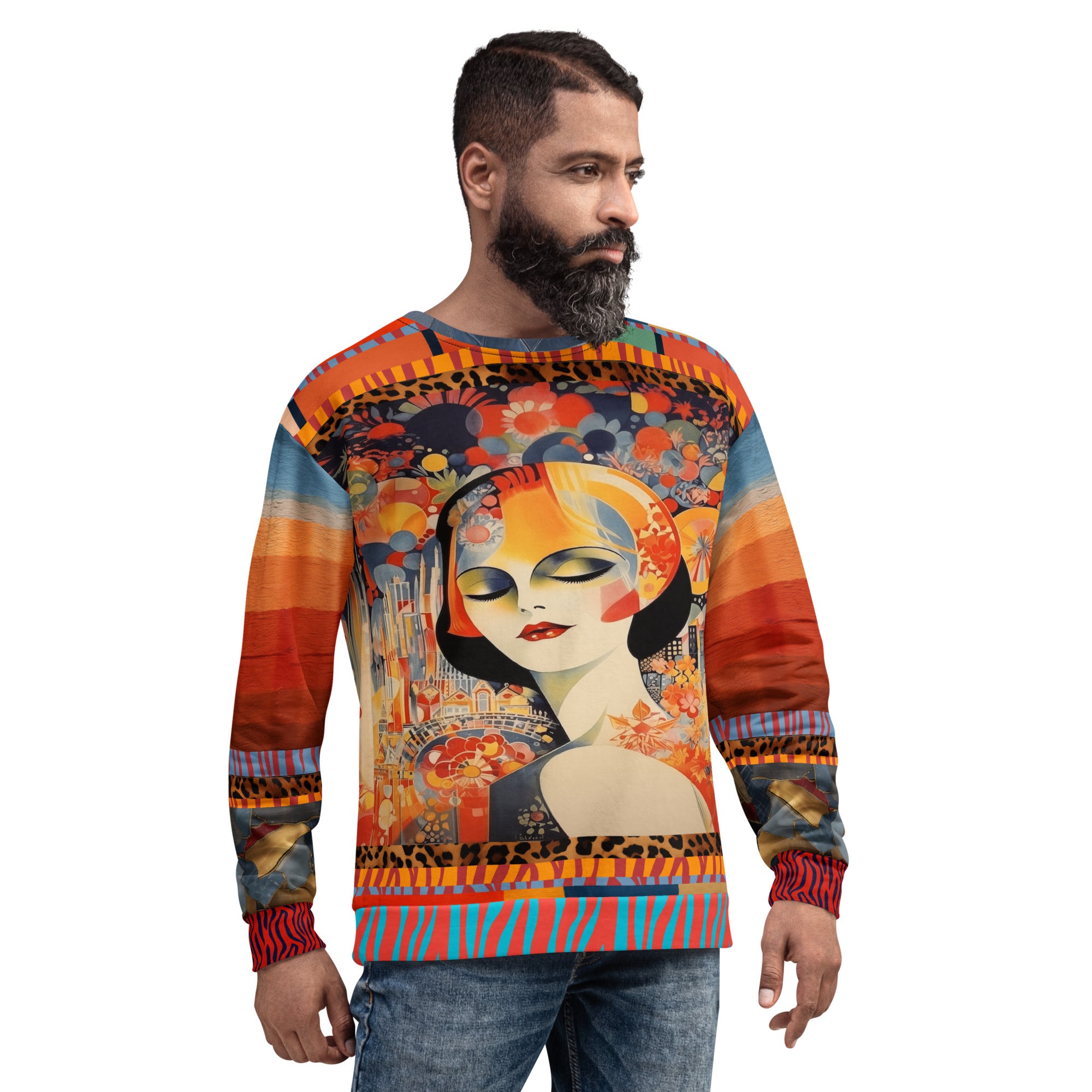 French Girl of the Deco Eco-Poly Summer Weight Unisex Sweatshirt