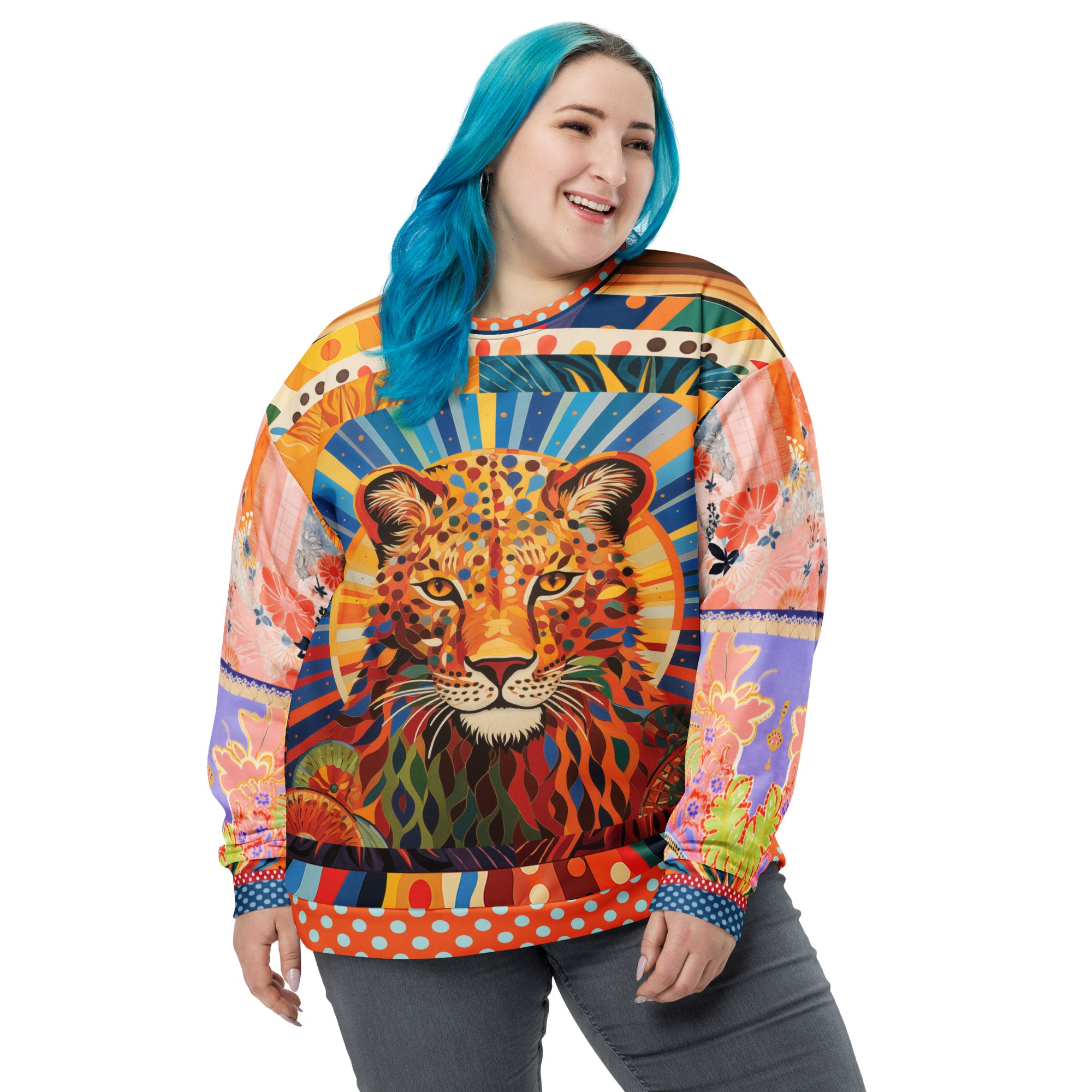 Exotic Sauvage in Rainbow Eco-Poly Summer Weight Unisex Sweatshirt