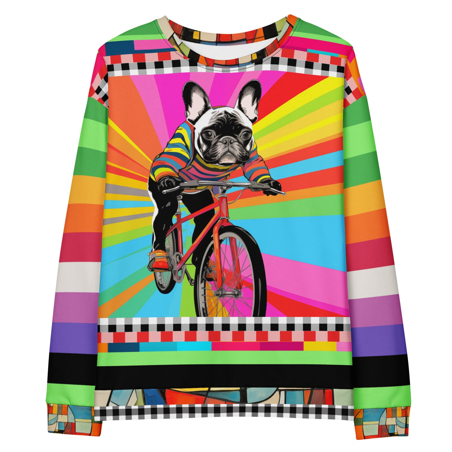 French Bulldog - Off to the Races Eco-Poly Summer Weight Unisex Sweatshirt