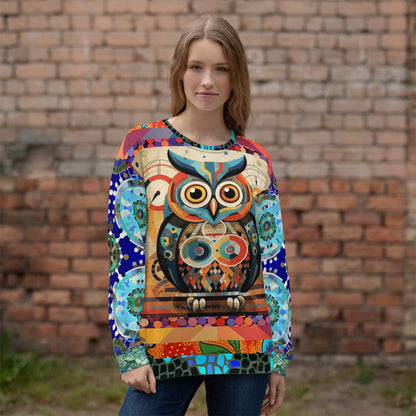 The Owls Have IT Steampunk Design Eco-Poly Summer Weight Unisex Sweatshirt