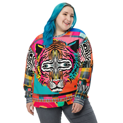 Tiger in Colorful Carnivale Eco-Poly Summer Weight Unisex Sweatshirt