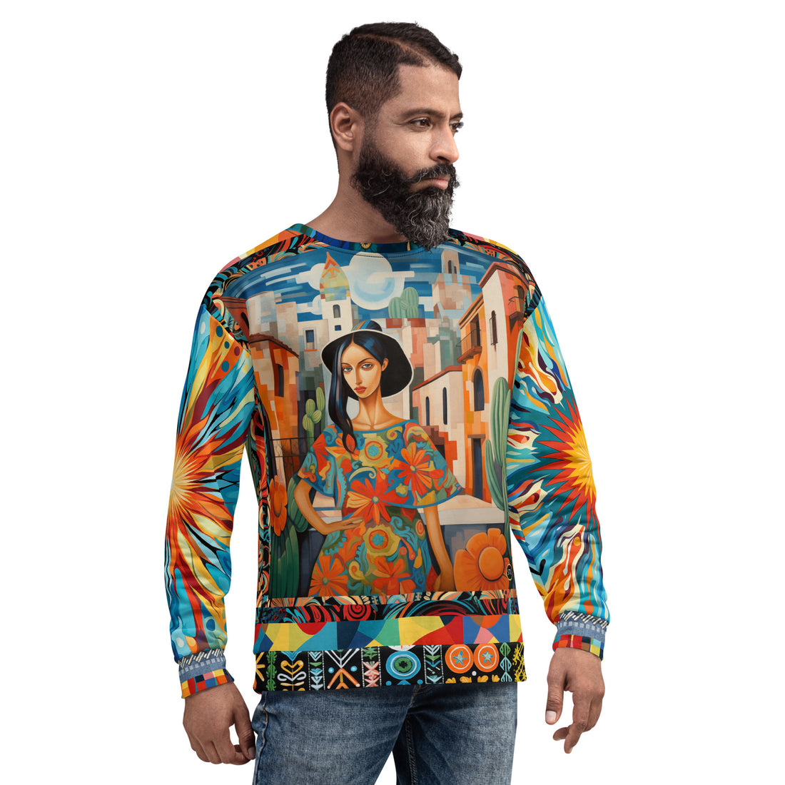 Walking the Promenade in Puebla Eco-Poly Unisex Sweatshirt