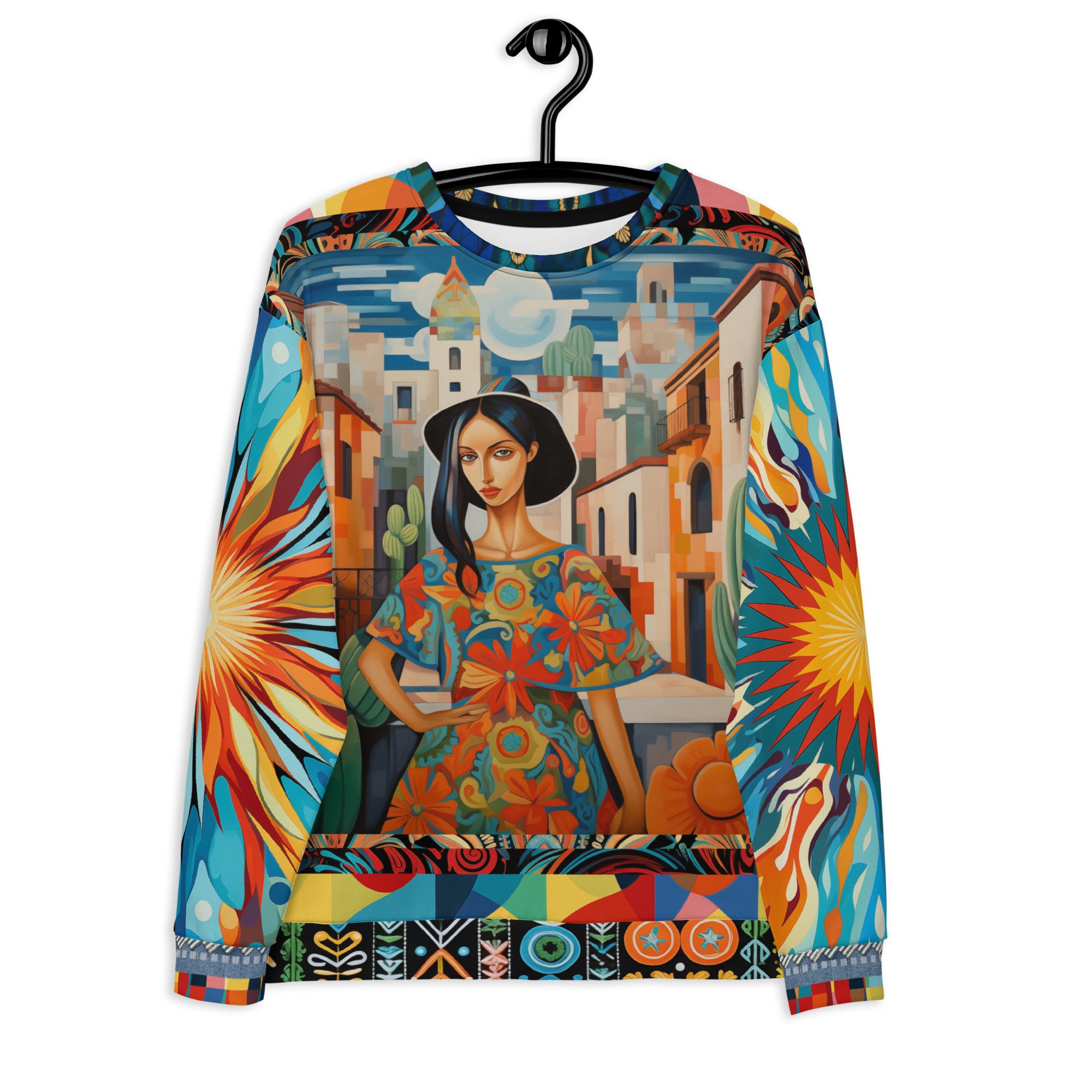 Walking the Promenade in Puebla Eco-Poly Unisex Sweatshirt