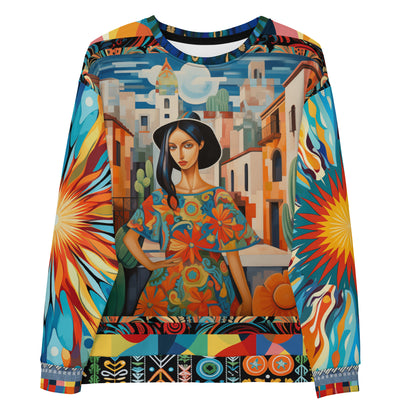 Walking the Promenade in Puebla Eco-Poly Unisex Sweatshirt