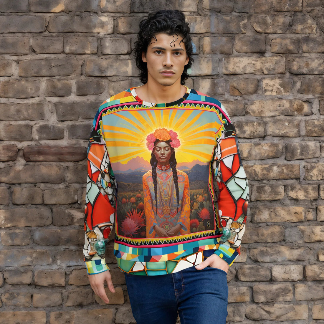 Goddess of Harvest Mexican Chicomecōātl Eco-Poly Unisex Sweatshirt