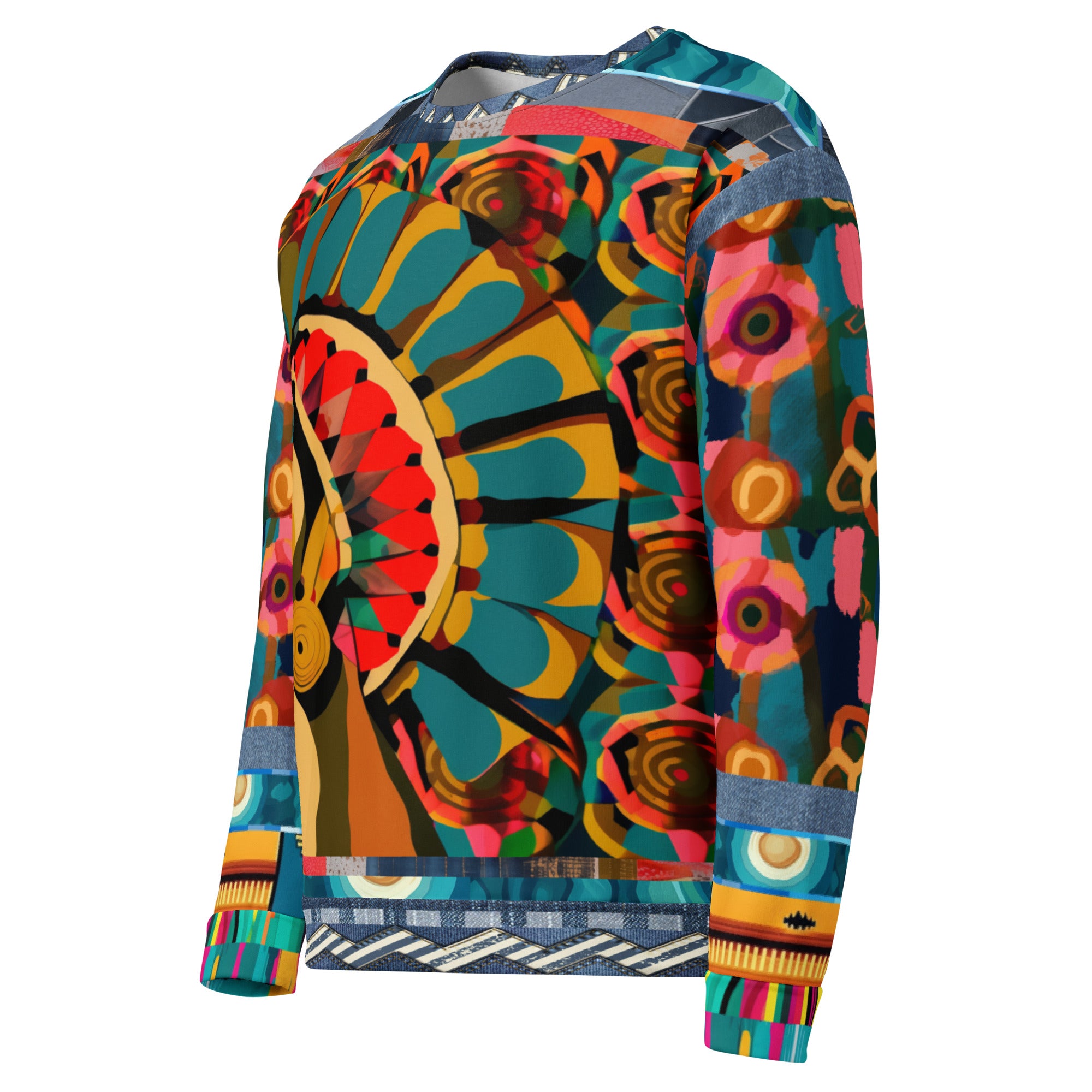 Native Chief in Abstract Eco-Poly Summer Weight Unisex Sweatshirt