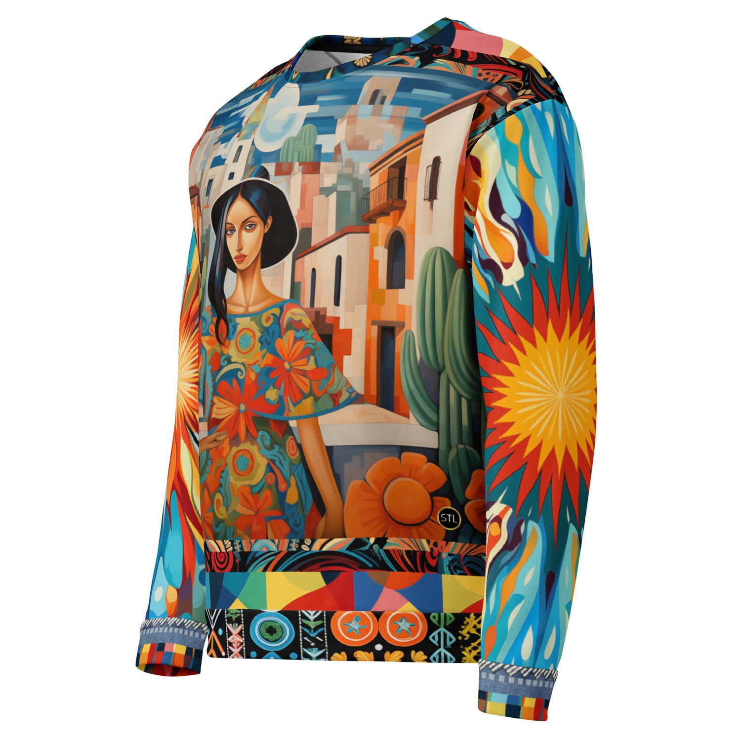 Walking the Promenade in Puebla Eco-Poly Unisex Sweatshirt