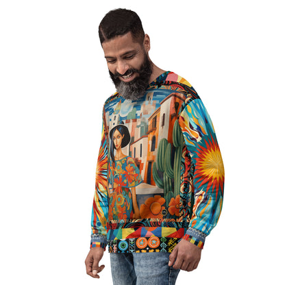 Walking the Promenade in Puebla Eco-Poly Unisex Sweatshirt