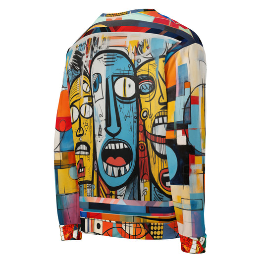 Three Lost Souls Abstract Graffiti Art Eco-Poly Summer Weight Unisex Sweatshirt