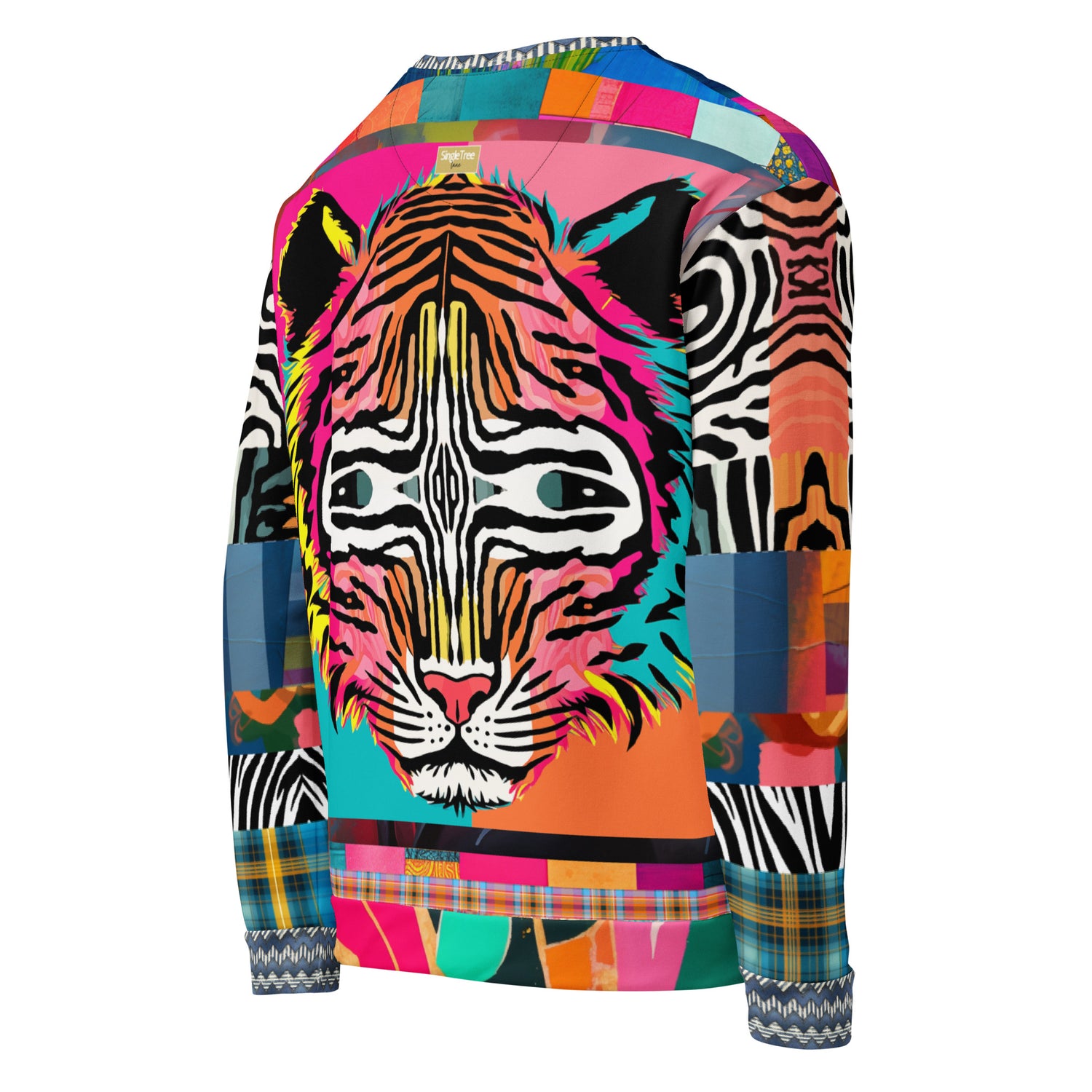 Tiger in Colorful Carnivale Eco-Poly Unisex Sweatshirt