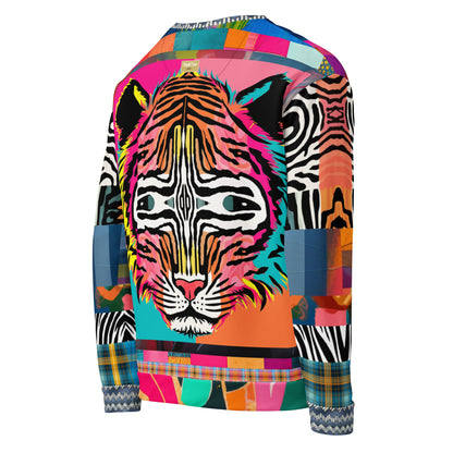 Tiger in Colorful Carnivale Eco-Poly Summer Weight Unisex Sweatshirt