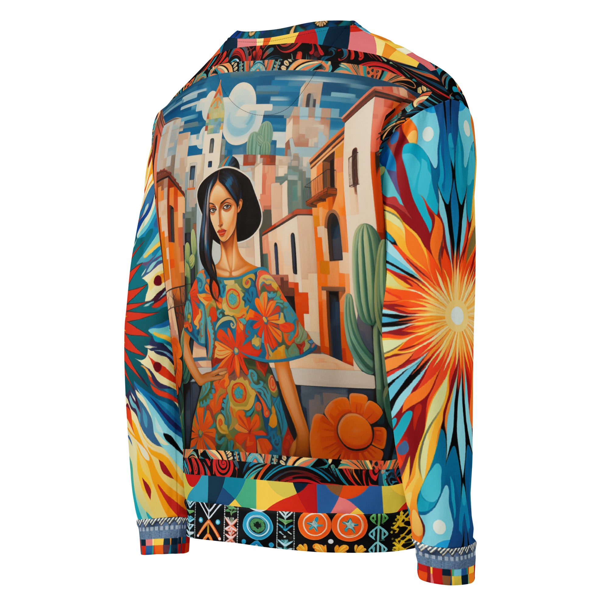 Walking the Promenade in Puebla Eco-Poly Unisex Sweatshirt