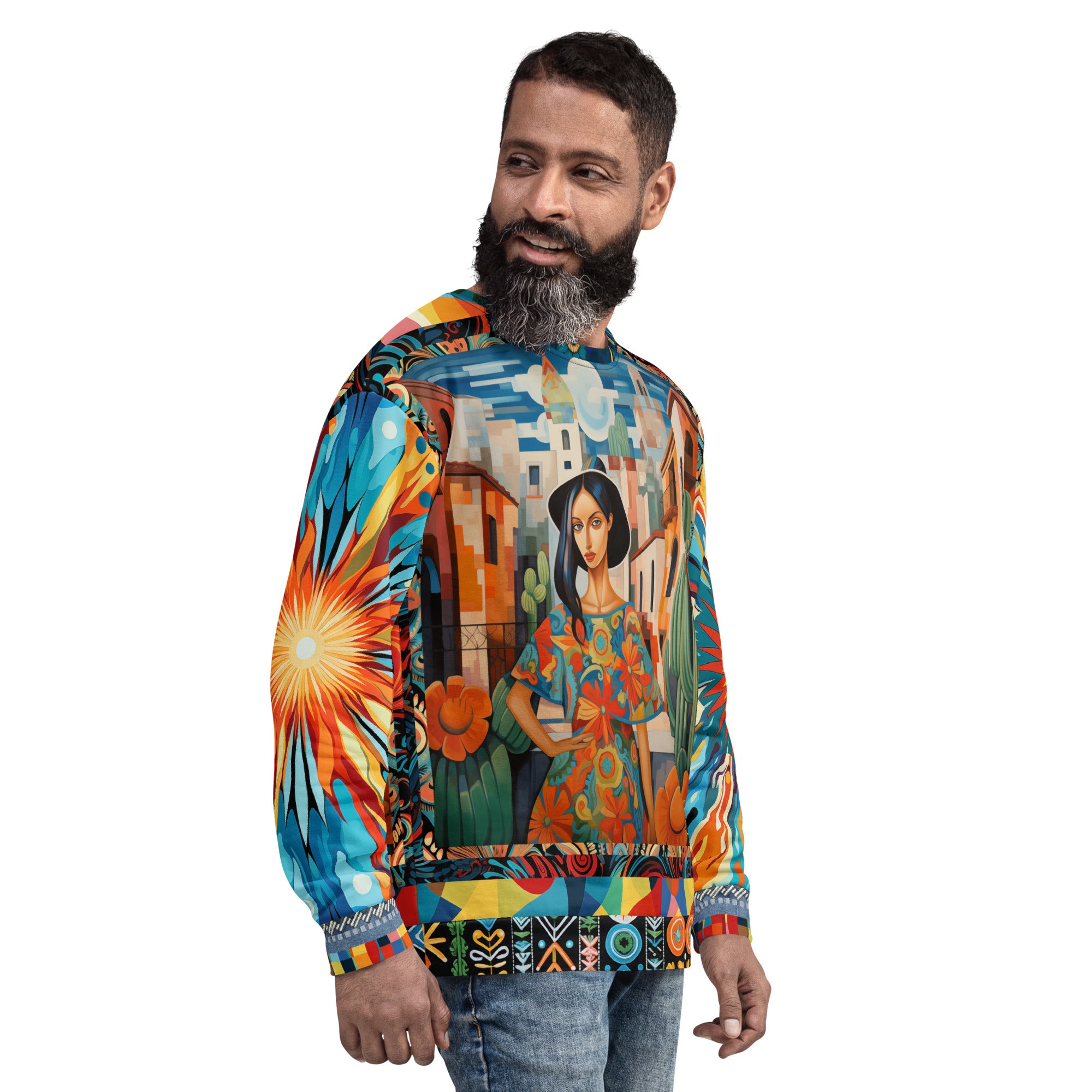 Walking the Promenade in Puebla Eco-Poly Unisex Sweatshirt