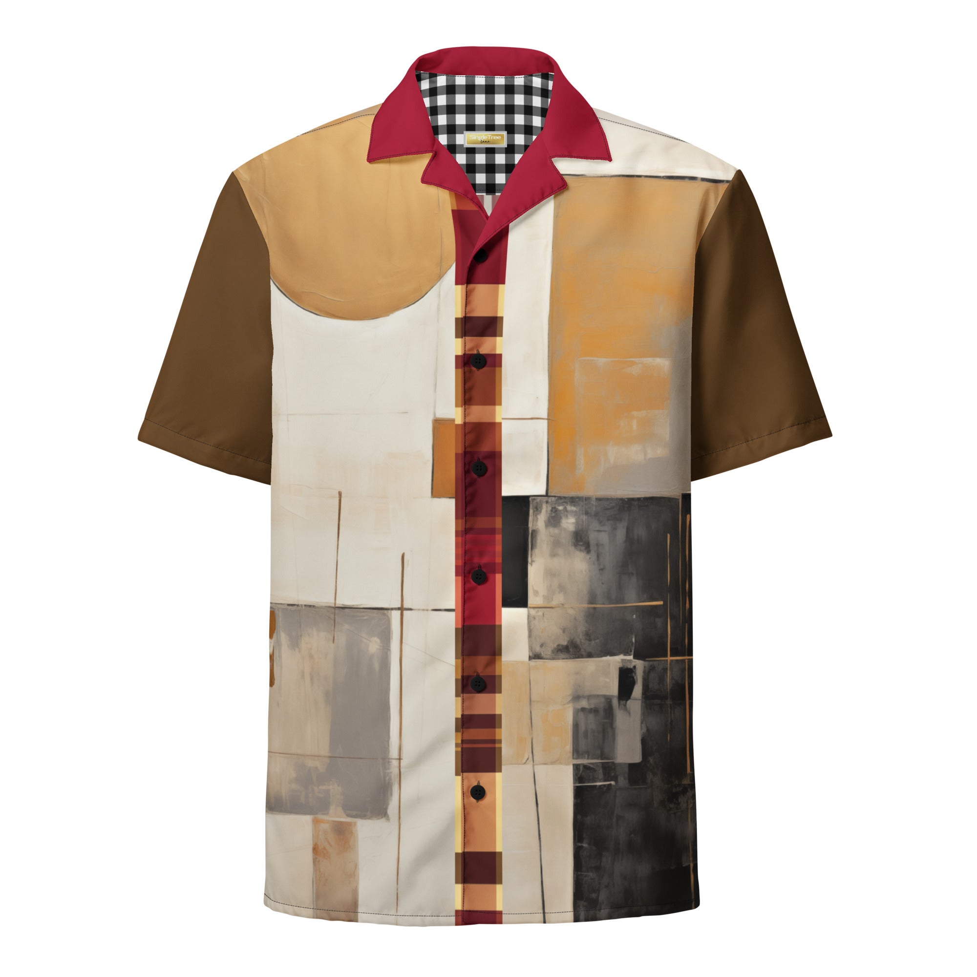 Golden Blocks of Versailles Eco-Poly Unisex Button Front Shirt